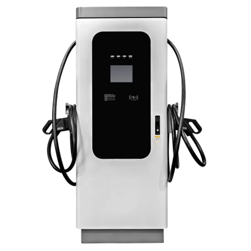 Напольный моноблочный аппарат постоянного тока на 120 кВт с двумя пистолетами, соответствующий европейскому стандарту (1)