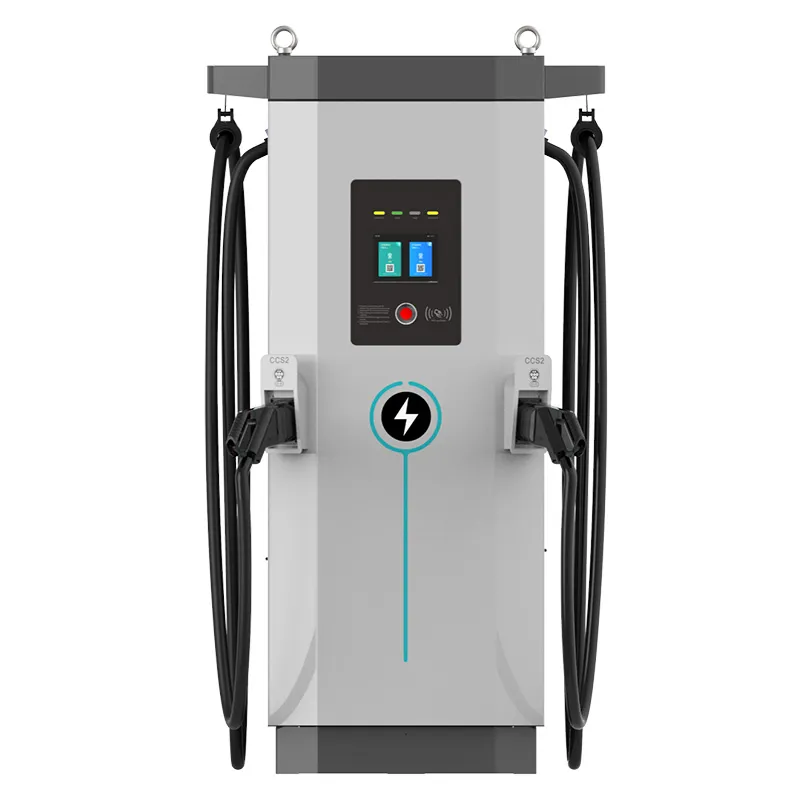 Напольный моноблочный аппарат постоянного тока на 150 кВт с двумя пистолетами, соответствующий европейскому стандарту (2)